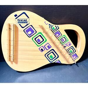 2011 First Act Discovery Wooden Lap Harp missing one string
